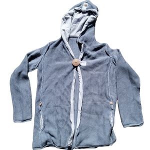 Womens Pure Handknit Hoodie cardigan Sweater Size M / L Medium / Large